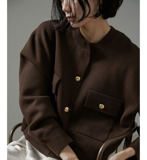 SALON adam et rope'「スウェットライクメタルボタンカーディガン 2 / 新色追加」|カーディガン|