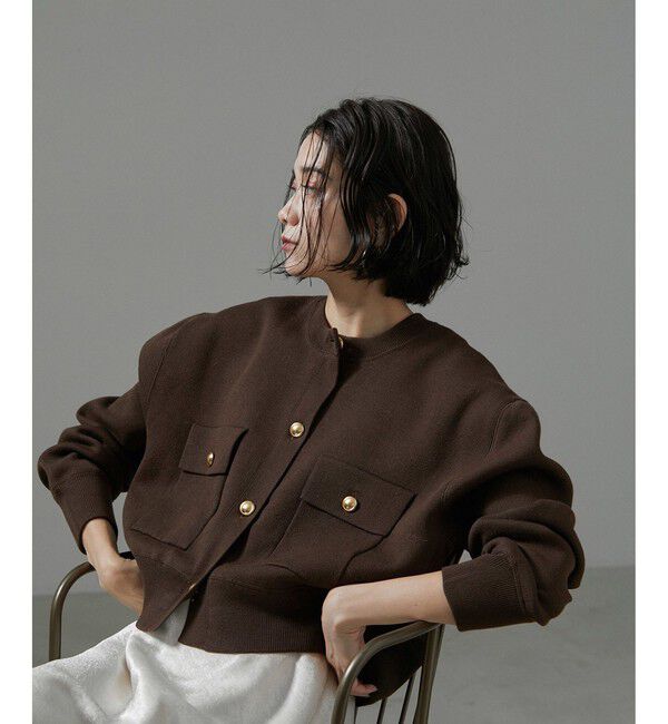 SALON adam et rope'「スウェットライクメタルボタンカーディガン 2 / 新色追加」|カーディガン|