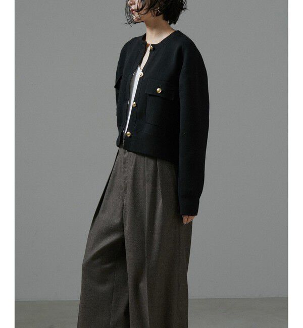 SALON adam et rope'「スウェットライクメタルボタンカーディガン 2 / 新色追加」|カーディガン|