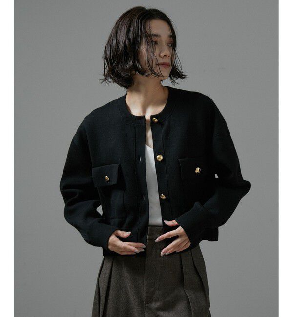 SALON adam et rope'「スウェットライクメタルボタンカーディガン 2 / 新色追加」|カーディガン|