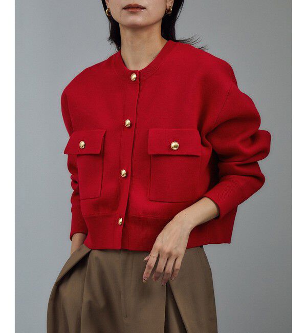 SALON adam et rope'「スウェットライクメタルボタンカーディガン 2 / 新色追加」|カーディガン|