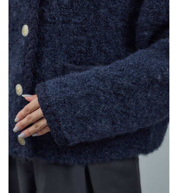 SALON adam et rope'「プードルニットクルーネックカーディガン」|カーディガン|