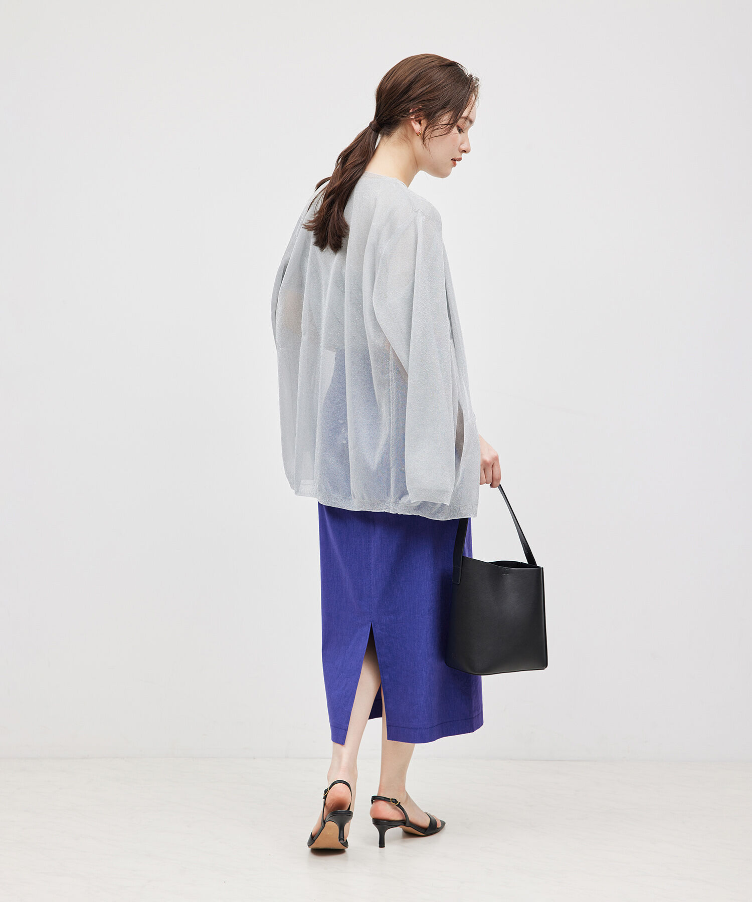 ROPE「リネンストレッチポケット付きタイトスカート/24SS【一部WEB限定】【雑誌掲載】【メディア掲載】」|スカート|