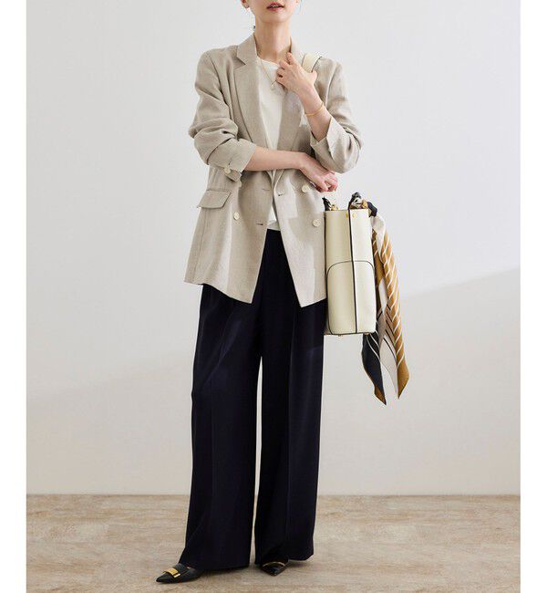 ROPE「尾州リネンダブルブレストジャケット」|テーラードジャケット|