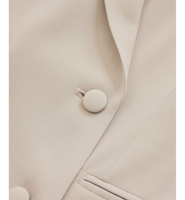 ROPE「バックサテンダブルブレストジャケット」|テーラードジャケット|