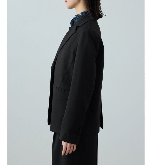 ROPE「トリアセツイル シングルテーラードジャケット(デニムライク)/セットアップ対応」|テーラードジャケット|