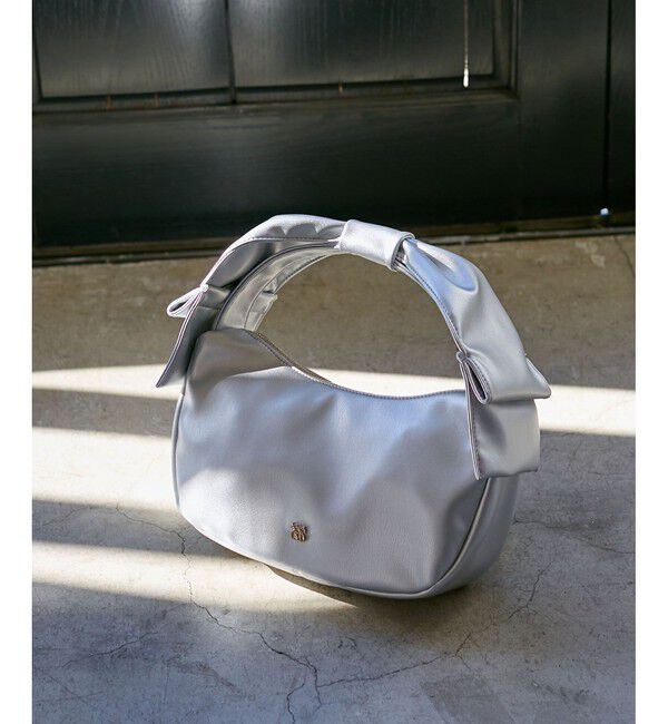 VIS「ビッグリボンハンドルバッグ」|ハンドバッグ|シルバー(93)