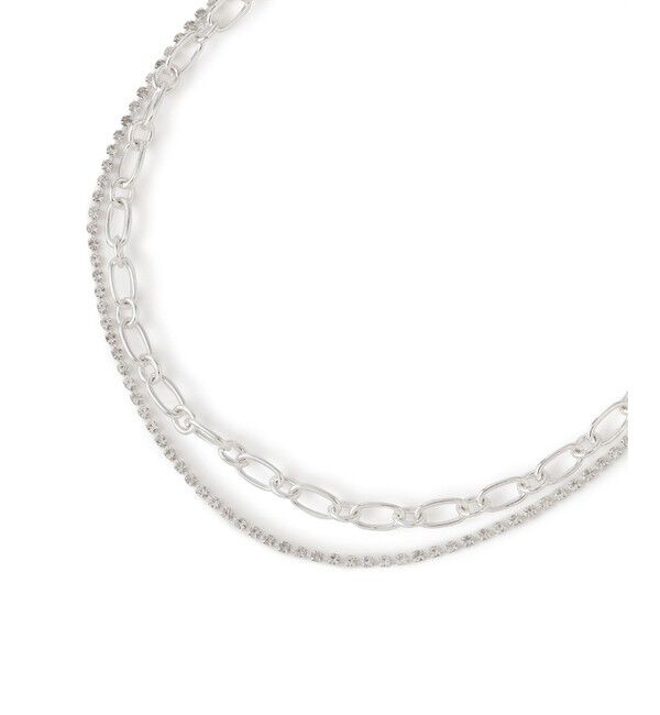 VIS「ラインストーンレイヤードネックレス」|ネックレス|