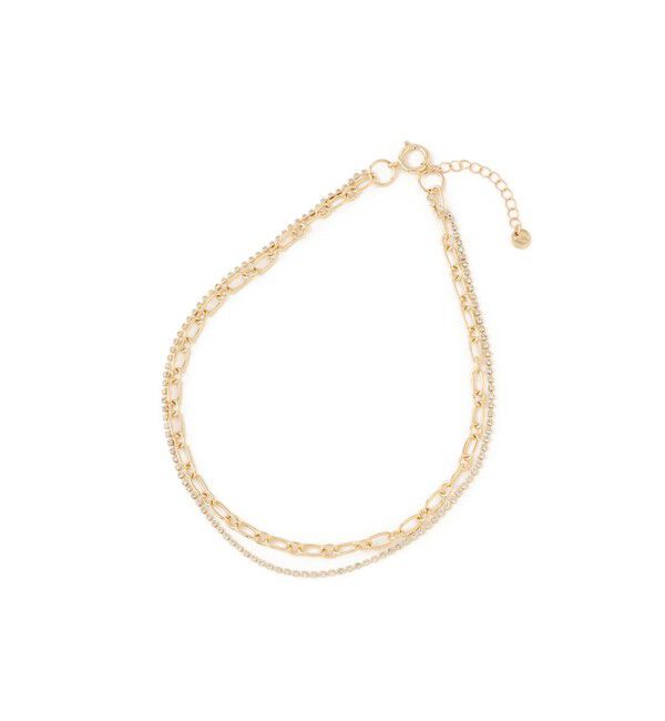 VIS「ラインストーンレイヤードネックレス」|ネックレス|