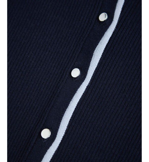 VIS「バイカラークルーネックカーディガン」|カーディガン|