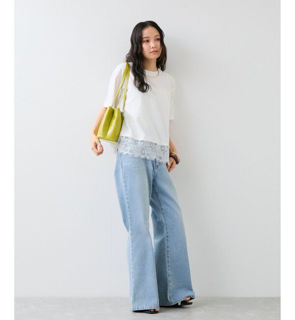 VIS「裾レースフレンチプルオーバー」|Tシャツ・カットソー|