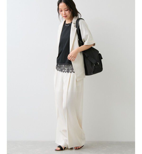 VIS「裾レースフレンチプルオーバー」|Tシャツ・カットソー|