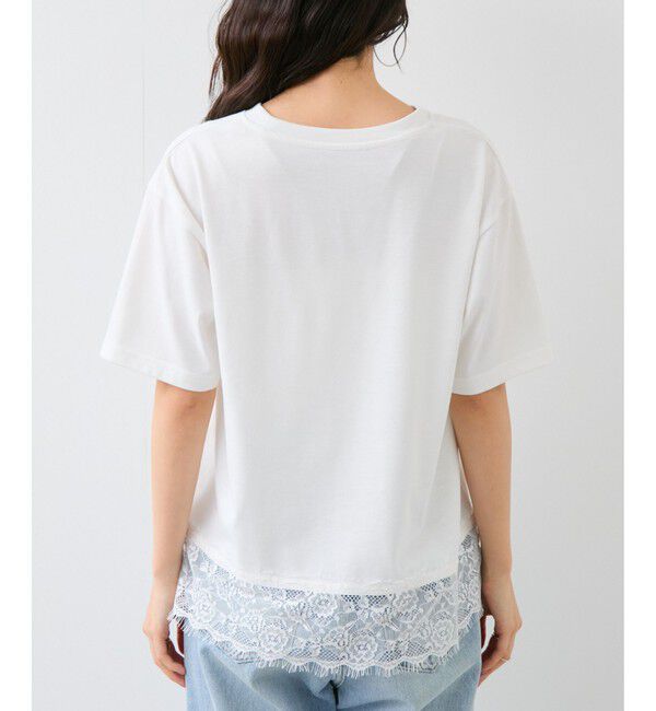 VIS「裾レースフレンチプルオーバー」|Tシャツ・カットソー|