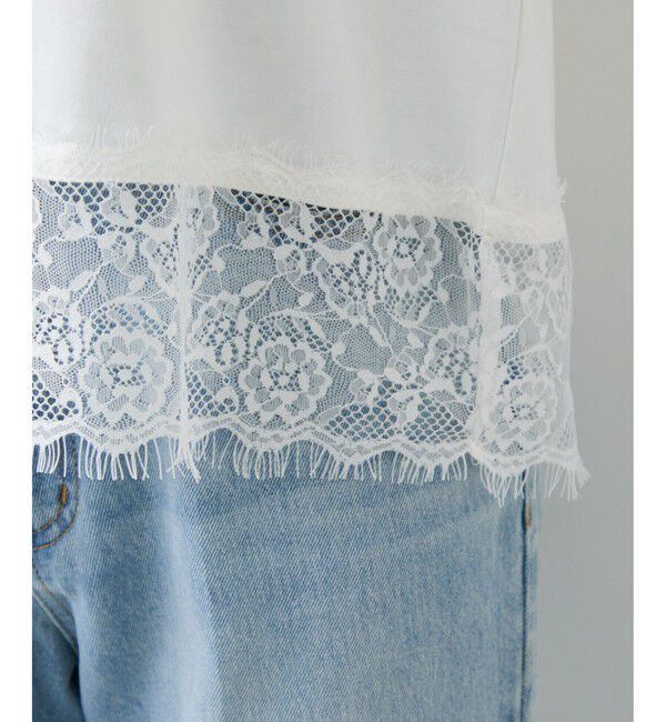 VIS「裾レースフレンチプルオーバー」|Tシャツ・カットソー|