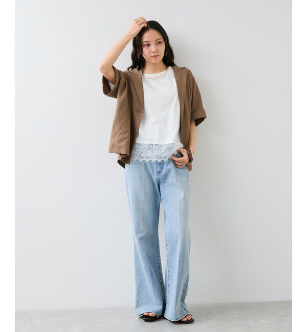 VIS「裾レースフレンチプルオーバー」|Tシャツ・カットソー|