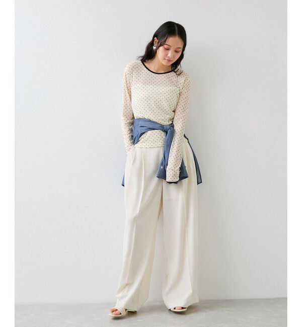 VIS「フロッキードットチュールプルオーバー」|Tシャツ・カットソー|