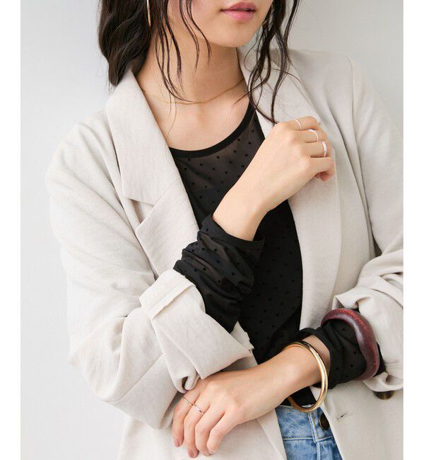 VIS「フロッキードットチュールプルオーバー」|Tシャツ・カットソー|