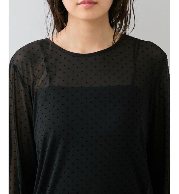 VIS「フロッキードットチュールプルオーバー」|Tシャツ・カットソー|