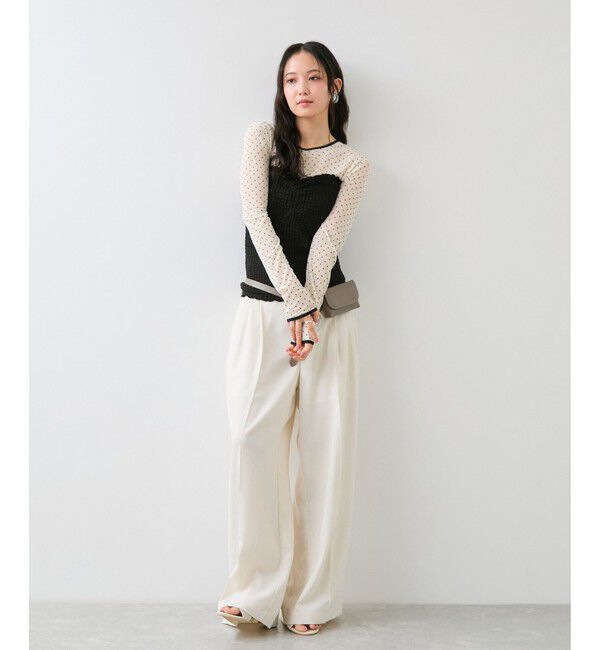 VIS「フロッキードットチュールプルオーバー」|Tシャツ・カットソー|