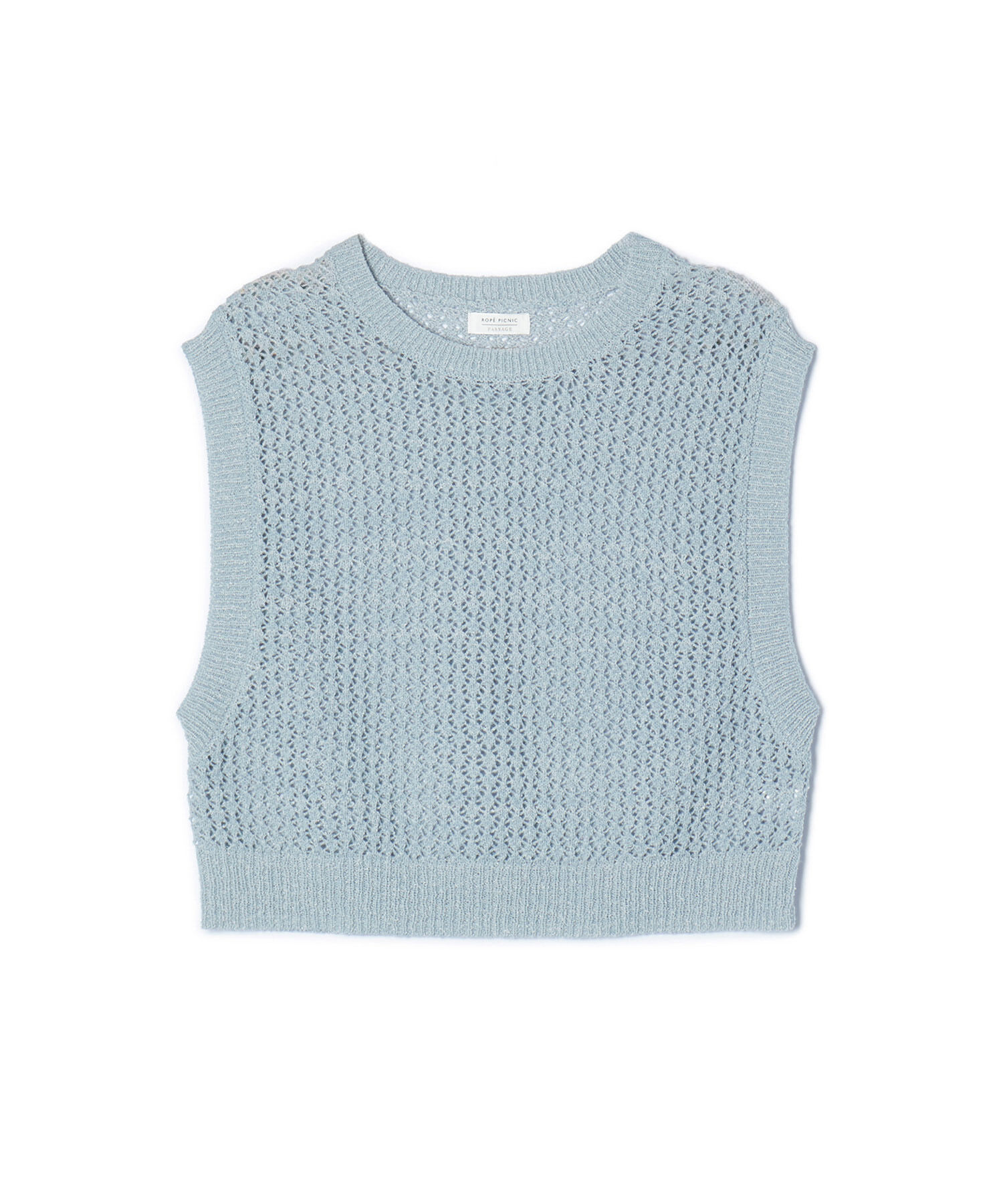 ROPE PICNIC PASSAGE「【ご好評につき追加生産・新色追加】透かし編みレイヤードベスト」|ベスト・ジレ|