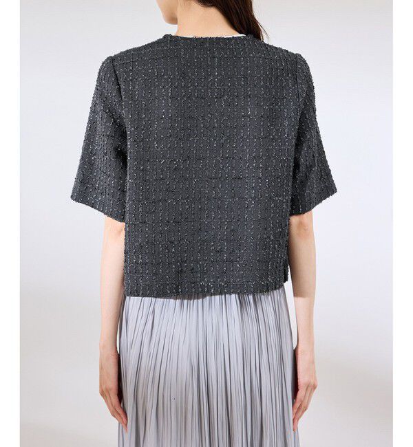 Rope&rsquo;Picnic「【サマー・ツイード】ハーフスリーブジャケット」|カーディガン|