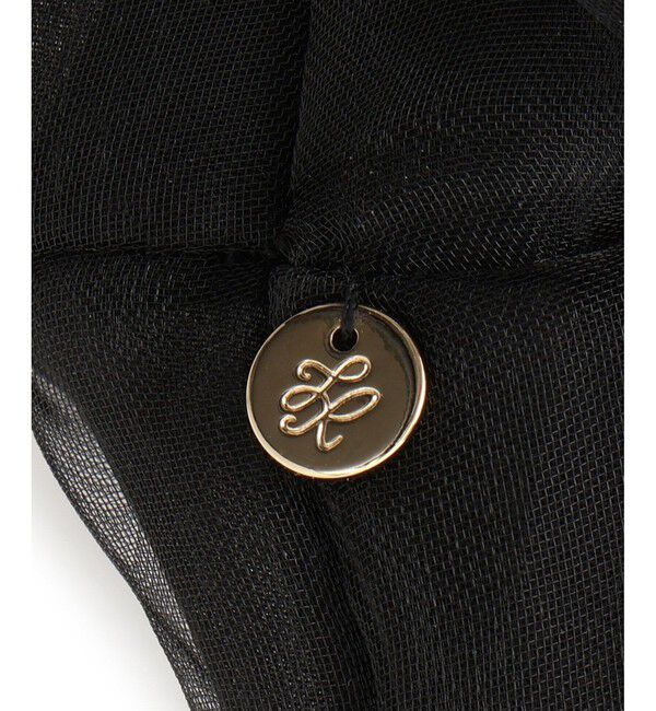 ROPE PICNIC PASSAGE「プレート付きオーガンジー&times;シャイニーコンビシュシュ」|ヘアゴム・シュシュ|