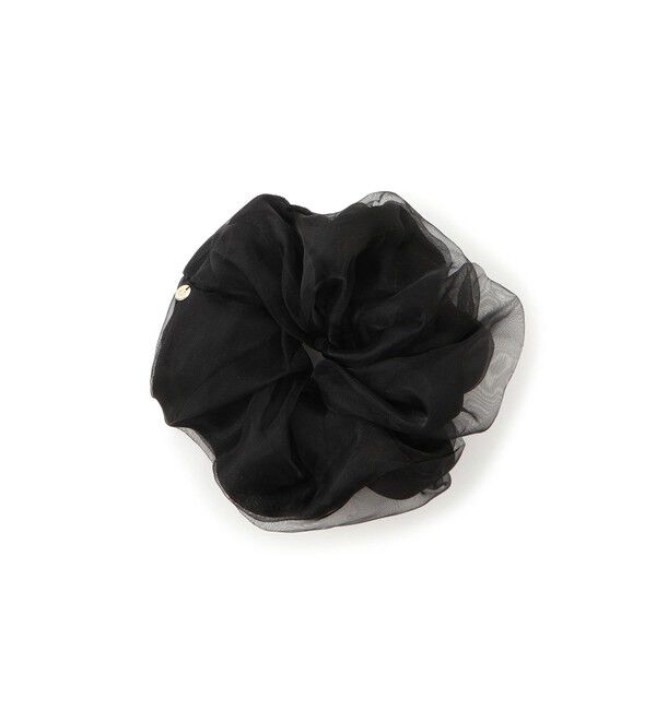 ROPE PICNIC PASSAGE「プレート付きオーガンジー&times;シャイニーコンビシュシュ」|ヘアゴム・シュシュ|