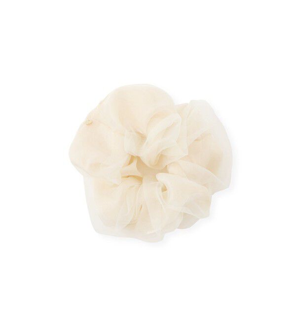 ROPE PICNIC PASSAGE「プレート付きオーガンジー&times;シャイニーコンビシュシュ」|ヘアゴム・シュシュ|