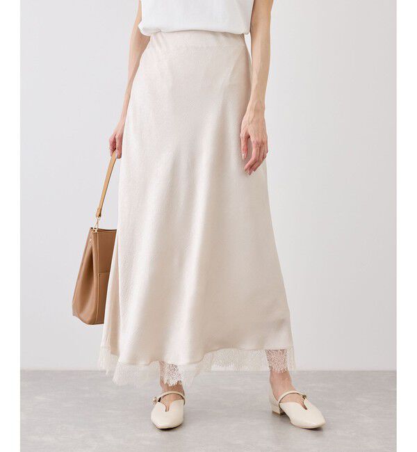 Rope&rsquo;Picnic「裾レースロングスカート」|スカート|