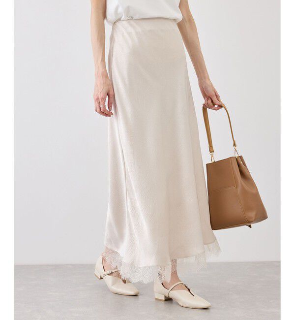Rope&rsquo;Picnic「裾レースロングスカート」|スカート|