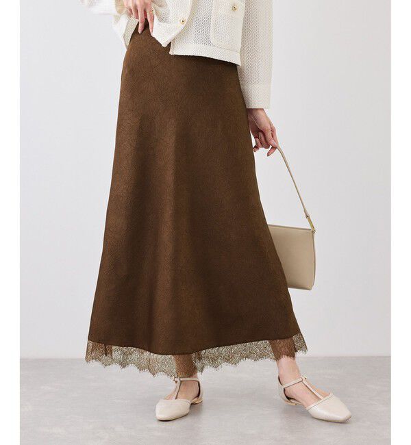 Rope&rsquo;Picnic「裾レースロングスカート」|スカート|