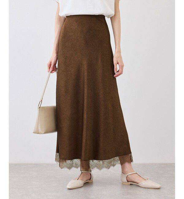 Rope&rsquo;Picnic「裾レースロングスカート」|スカート|