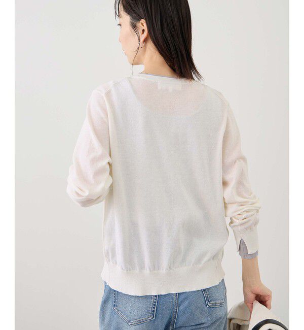 Rope&rsquo;Picnic「ソマルティレイヤード風ベーシックカーディガン/UVカット・吸水速乾・遮熱」|カーディガン|