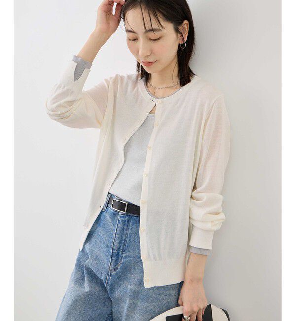 Rope&rsquo;Picnic「ソマルティレイヤード風ベーシックカーディガン/UVカット・吸水速乾・遮熱」|カーディガン|