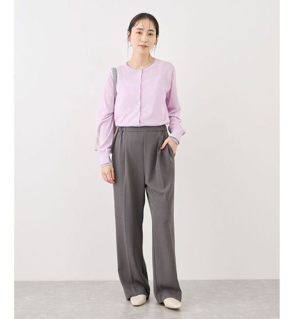 Rope&rsquo;Picnic「ソマルティレイヤード風ベーシックカーディガン/UVカット・吸水速乾・遮熱」|カーディガン|