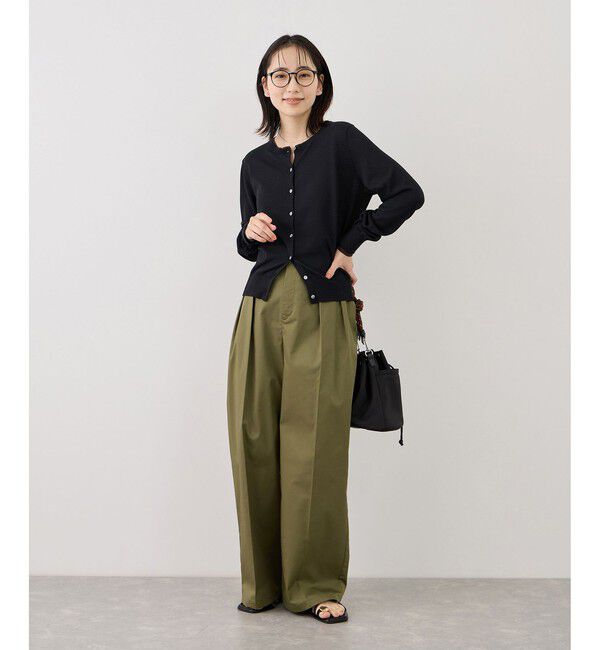 Rope&rsquo;Picnic「ソマルティレイヤード風ベーシックカーディガン/UVカット・吸水速乾・遮熱」|カーディガン|