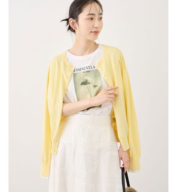 Rope&rsquo;Picnic「ソマルティレイヤード風ベーシックカーディガン/UVカット・吸水速乾・遮熱」|カーディガン|