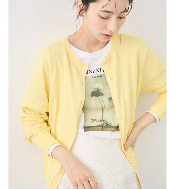 Rope&rsquo;Picnic「ソマルティレイヤード風ベーシックカーディガン/UVカット・吸水速乾・遮熱」|カーディガン|