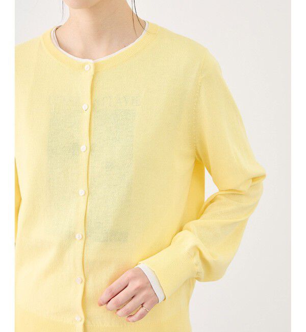 Rope&rsquo;Picnic「ソマルティレイヤード風ベーシックカーディガン/UVカット・吸水速乾・遮熱」|カーディガン|