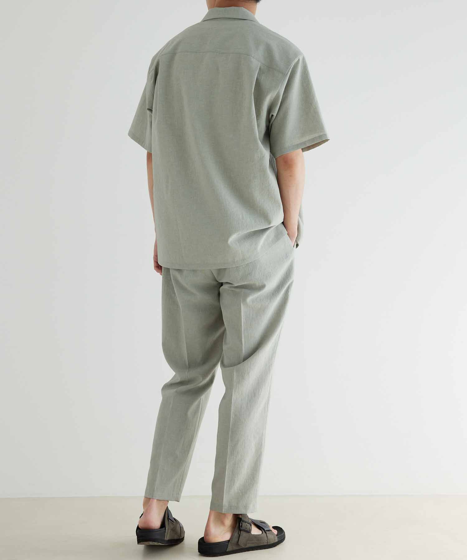 ADAM ET ROPE'「オープンカラーシャツ＆イージーパンツ セットアップ/イージーケア/吸水速乾」|スーツ|