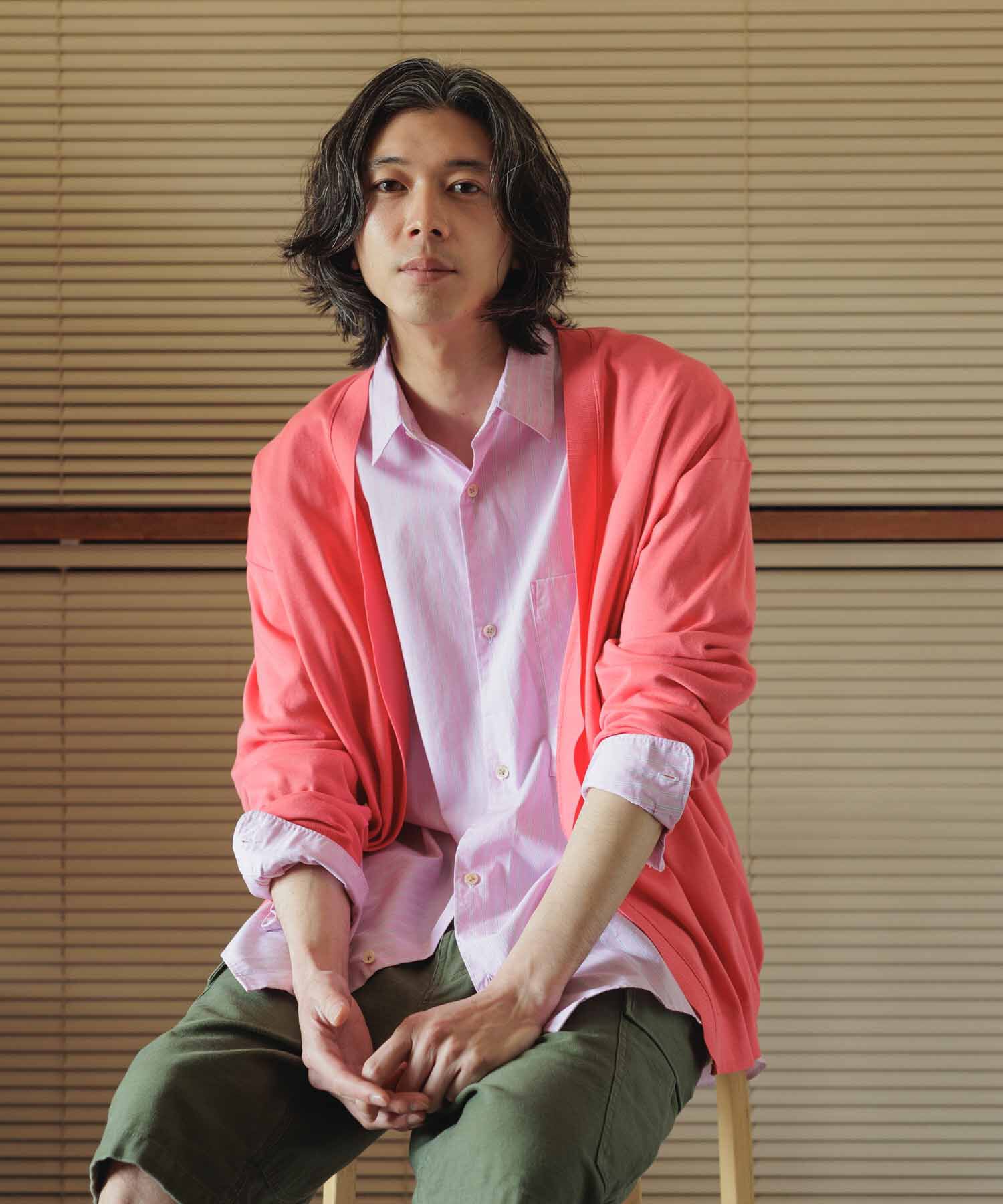 ADAM ET ROPE'「【2点セット】セーターマシーン カーディガン＆半袖T/アンサンブル」|カーディガン|