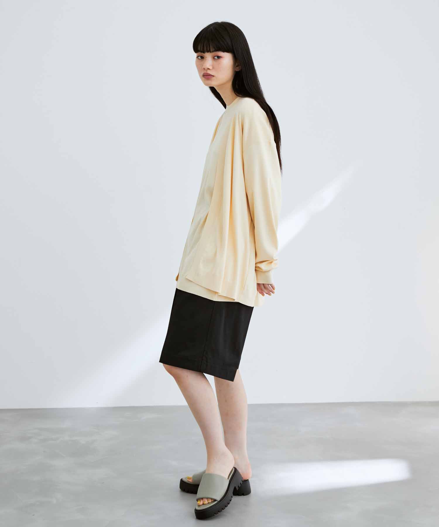 ADAM ET ROPE'「【2点セット】セーターマシーン カーディガン＆半袖T/アンサンブル」|カーディガン|