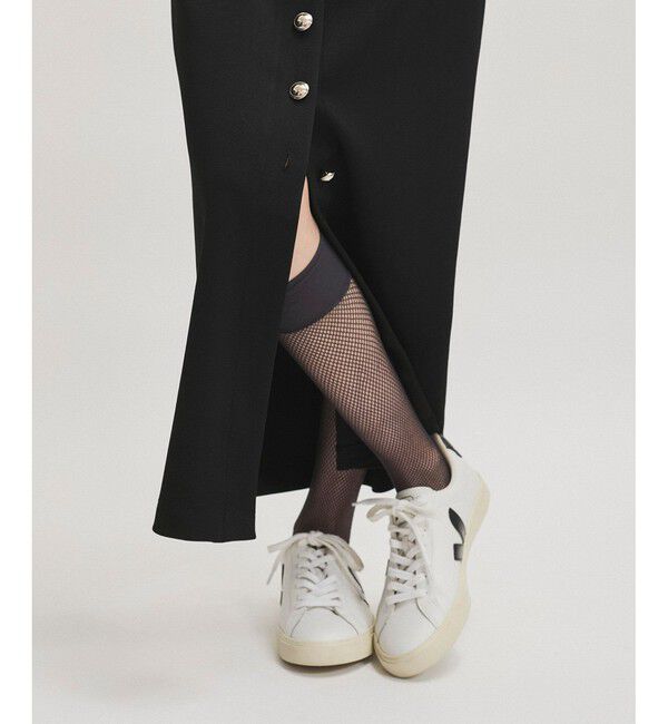 ADAM ET ROPE'「フィッシュネットハイソックス」|ソックス|チャコール(06)