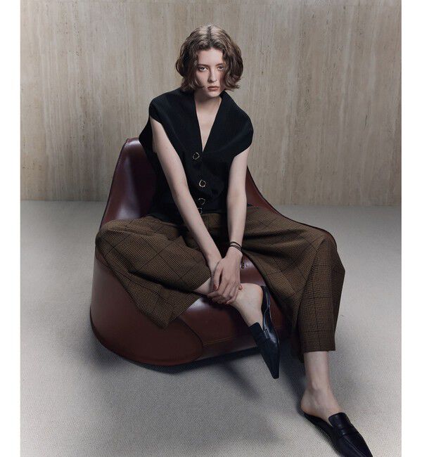 ADAM ET ROPE'「【サステナブル】ミドルニットジレ」|ベスト・ジレ|