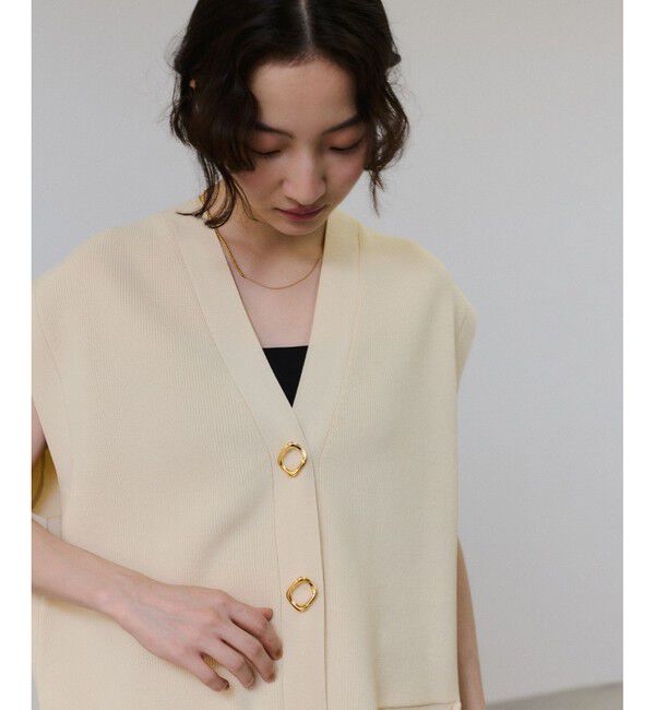 ADAM ET ROPE'「【サステナブル】ミドルニットジレ」|ベスト・ジレ|