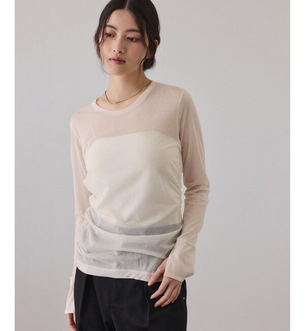 ADAM ET ROPE'「シアークルーネックトップス」|Tシャツ・カットソー|