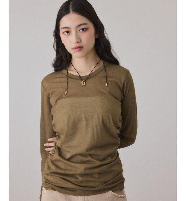 ADAM ET ROPE'「シアークルーネックトップス」|Tシャツ・カットソー|