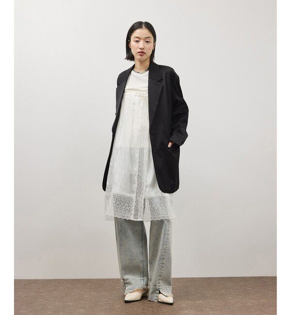 ADAM ET ROPE'「シルキーリラックスジャケット」|テーラードジャケット|