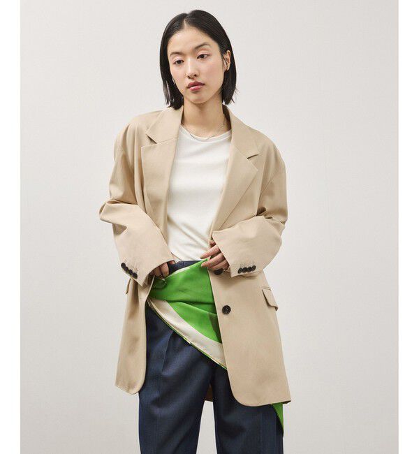 ADAM ET ROPE'「シルキーリラックスジャケット」|テーラードジャケット|