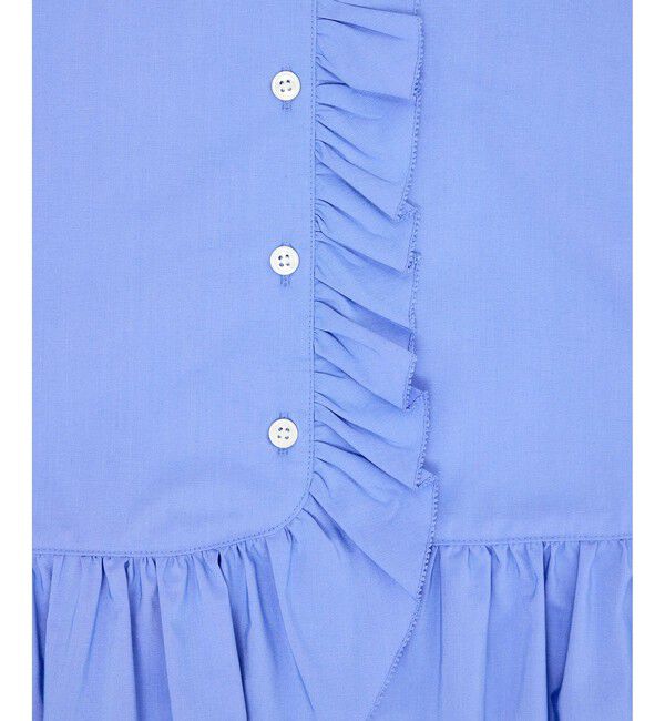 ADAM ET ROPE'「【サステナブル】ロングスリーブフリルブラウス」|シャツ・ブラウス|